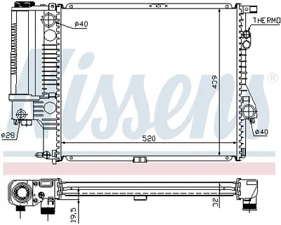 Radiator apa racire motor (transmisie automata manuala) BMW Seria 5 (E39) 2.0 2.5 2.8 intre 1995-2003