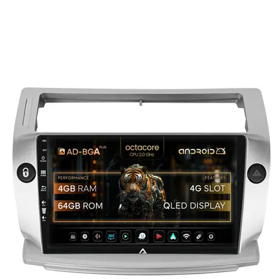 Navigatie Citroen C4 (2004-2014), Android, A-Octacore 4GB RAM + 64GB ROM, 9 Inch - AD-BGA9004+AD-BGRKIT346