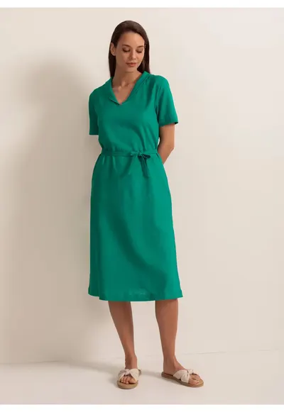 Rochie Dama Flax In/Viscoza - Verde