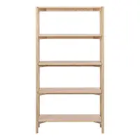 Bibliotecă în culoare naturală cu aspect de lemn de stejar 86x160x30 cm Braidwood – Actona