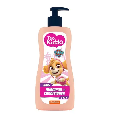 Sampon si Balsam pentru Copii Teo Kiddo 2 in 1, Fete, 400 ml