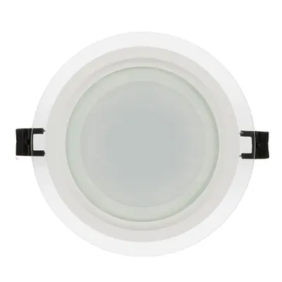 Panou LED cu sticla, incastrabil, rotund, 18W, SMD2835, lumina neutra, IP44