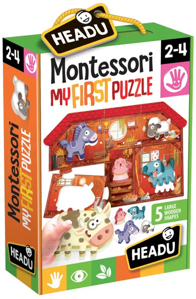 Puzzle educativ Headu Montessori - Primul meu puzzle, Ferma