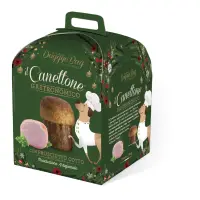 DOGGYEBAG Christmas Canettone Gastronomic, XS-XL, Prosciutto Cotto, cutie recompense câini, 125g