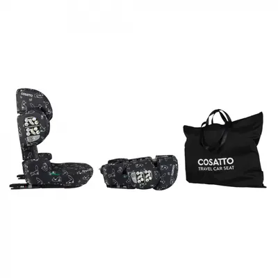 Scaun auto Cosatto Ninja i-Go Foxed 100x150 cm, i-Size, pliere compacta, material eco, tetiera reglabila, huse detasabile, geanta de transport