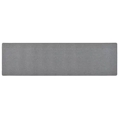 vidaXL Covor traversă, gri închis, 80x300 cm