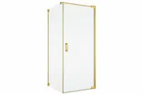 Cabina de dus 70x75 cm cu usa batanta si profil compensator, auriu, instalare usa dreapta Ronal Cadura