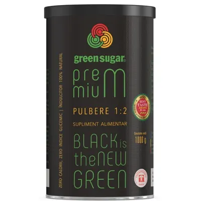 Zahăr pulbere Green Sugar Premium 1:2, 1000 g, Laboratoarele Remedia