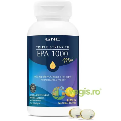 EPA 1000mg Mini cu Aroma Naturala de Lamaie 90cps