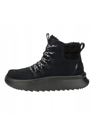 Ghete Chelsea de piele naturala pentru Femei - Wendy Apres Cozy - Negru - Negru
