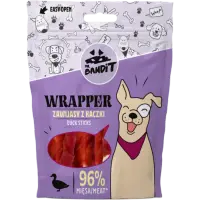 Recompense pentru caini Mr. Bandit Wrapper Sticks cu rata 80 gr