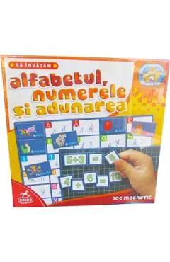 Joc magnetic. Sa invatam alfabetul, numerele si adunarea