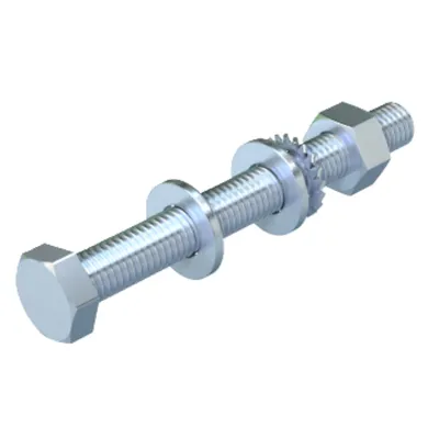 Hexagonal bolt with nut and washer M10 | Type SKS 10x90 F