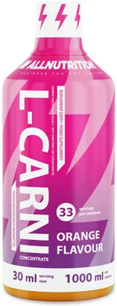 L-Carni Concentrate, portocală, 1000 ml, AllNutrition