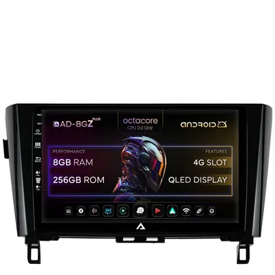 Navigatie Nissan Qashqai X-Trail (2013+), Android, Z-Octacore 8GB RAM + 256GB ROM, 10.1 Inch - AD-BGZ10008+AD-BGRKIT162