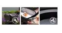 Carucior reversibil 2 in 1 pentru copii Kidnort Isbjorn Grey, pliere compacta, spatar si viziera reglabile, roti cu suspensii, pana la 22 kg, Landou inclus