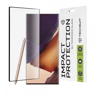 Folie de protectie Ecran Techsuit pentru Samsung Galaxy Note 20 Ultra 5G N986 / Note 20 Ultra N985, Sticla Securizata, Full Glue, 111D, Neagra