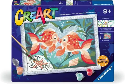 Set de pictură pe numere Ravensburger CreArt - Pește îndrăgostit