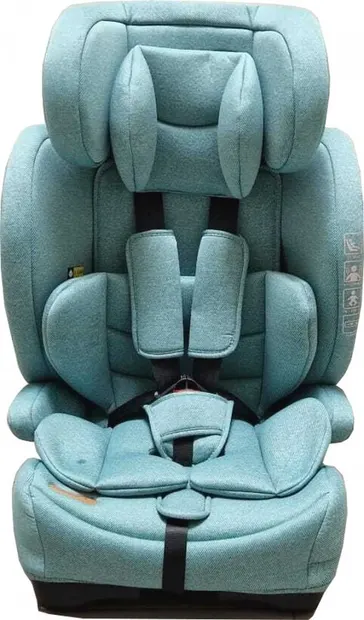 Scaun auto cu Isofix Baby Care Safety Plus Verde Turcoaz 9-36 kg, Omologare R-129 i-Size, Tetiera reglabila, Sistem de prindere in centura de siguranta, Husa detasabila