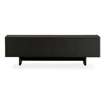 Comodă TV neagră 180x55x40 cm Solei – MOME