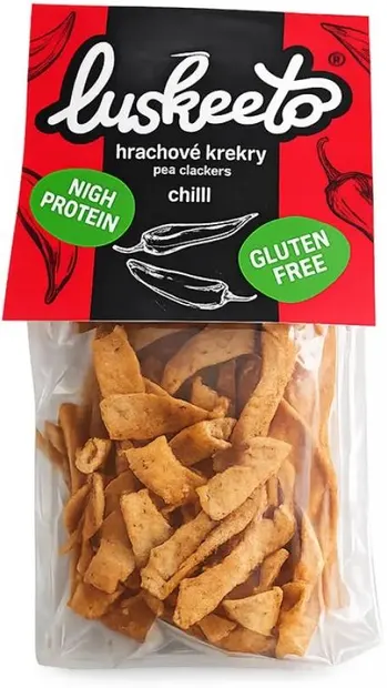 Snack proteic cu chili, fără gluten, 70 g, Luskeeto