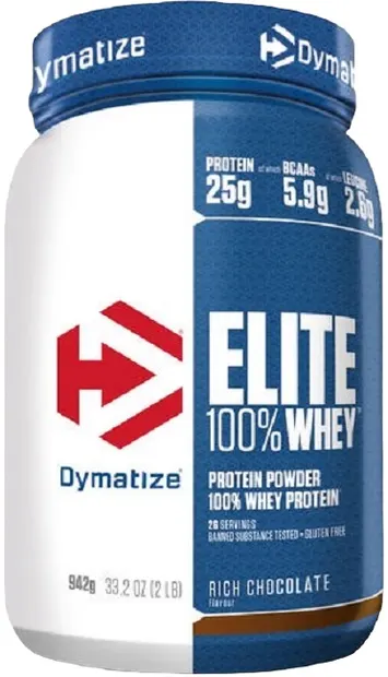 Elite 100% Whey, rich chocolate, 942 g, Dymatize