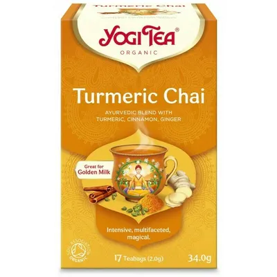 Ceai Bio cu Turmeric (curcuma), 17 Pliculete - 34g, Yogi Tea