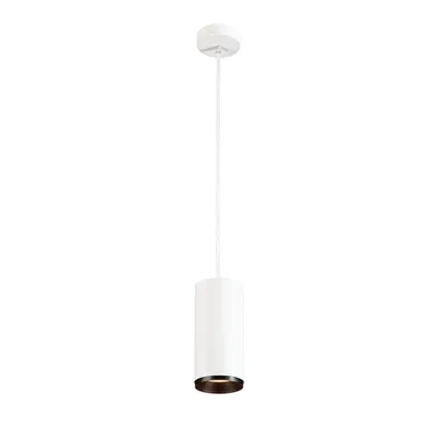 Lampa suspendata, lustra NUMINOS L Pendant, white Indoor LED pendant light white/black 3000K 60°
