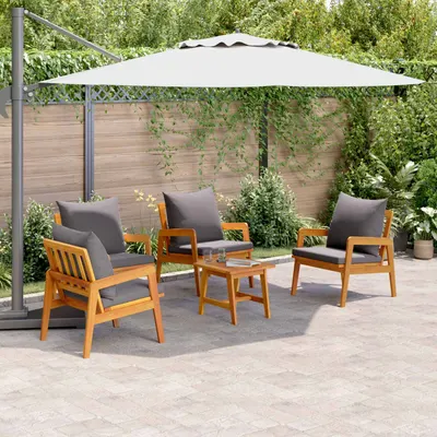 vidaXL Set bistro 5 buc. Maro Lemn Solid de Acacia