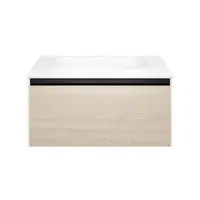 Set dulap baie cu lavoar inclus Kolpasan Pandora, 75 cm, stejar