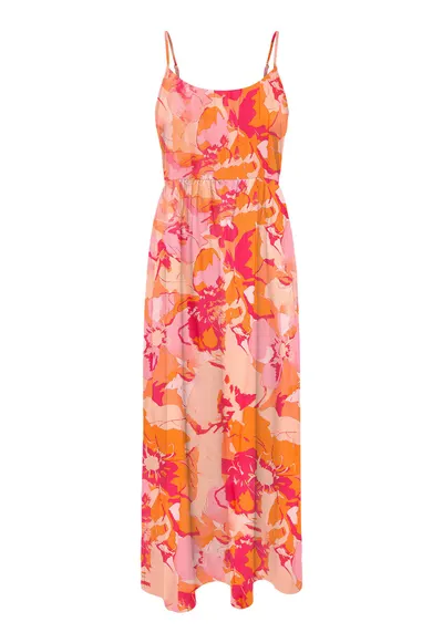 Rochie de vara dama 15347730 - Viscoza - Portocaliu - Portocaliu