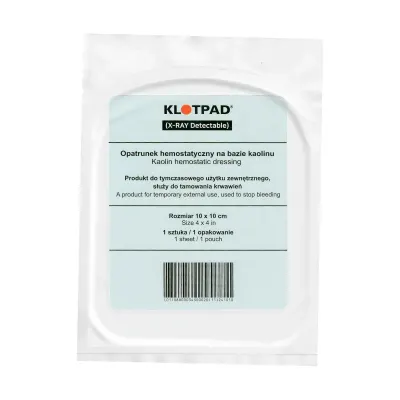 Pansament hemostatic KLOTPAD 10x10cm oprire sangerari - Default Title