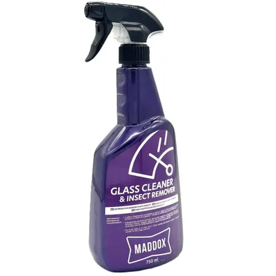 Solutie pentru curatare geamuri MADDOX, indepartare insecte, 750 ml, cu pulverizator