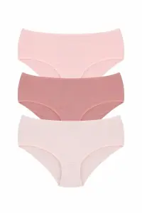 Set 3 perechi de chiloti din bumbac, pentru dama, 54100, Roz