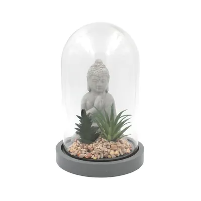 Glob decorativ sticlă cu Buddha 21cm