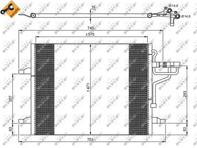 Radiator clima AC FORD KUGA I 2.0D 2.5 intre 2008-2012