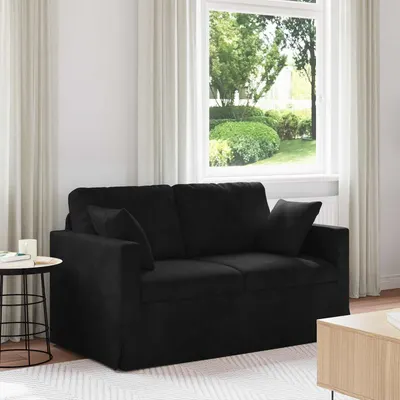 vidaXL Canapea Negru 138 x 78 x 80 cm Catifea