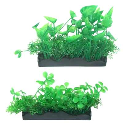 Planta artificiala acvariu cu talpa dreptunghiulara