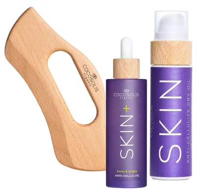 Cocosolis Set - Ser concentrat anticelulitic Skin+ și Ulei uscat bio anticelulitic, 100 + 110 ml
