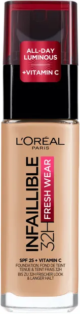 L'Oréal Fond de ten Infaillible Fresh Wear, SPF25, 200 Sable Dore, 30 ml