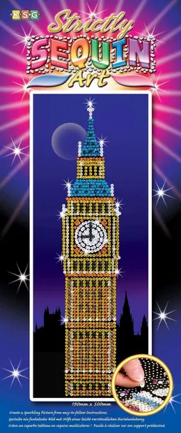 Set creativ KSG Crafts Sequin Art - Arta cu paiete, Big Ben
