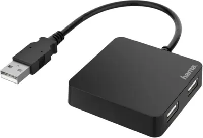 USB Hub HAMA - 200121, 4 porturi , USB 2.0, negru