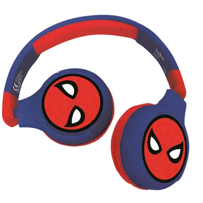 Casti pliabile cu fir si bluetooth, Lexibook, Spiderman