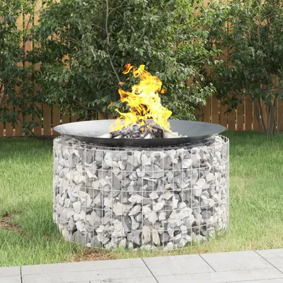 Gossi vatra de foc din gabion Ø 100 cm, fier galvanizat