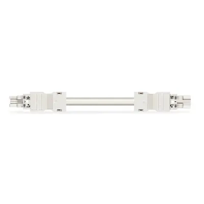 pre-assembled interconnecting cable; Eca; Socket/plug; 2-pole; Cod. A; H05Z1Z1-F 2 x 2.5 mm²; 4m; 2,50 mm²; white
