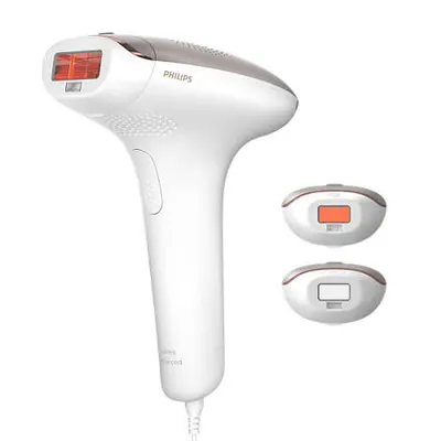 Fotoepilator Philips - Lumea Advanced SC1998/00, 5 nivele, 3 atașamente, 250.000 impulsuri, alb