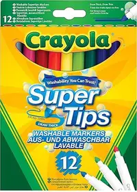 Markere lavabile Crayola - 12 culori