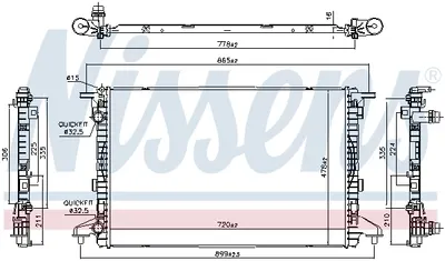 Radiator racire motor potrivit AUDI A4 ALLROAD B9, A4 B9, A5, A6 C8 1.4-2.0H