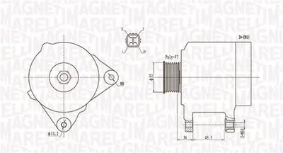 Alternator (14V, 100A) TOYOTA AVENSIS 2.0 2.4 intre 2003-2008