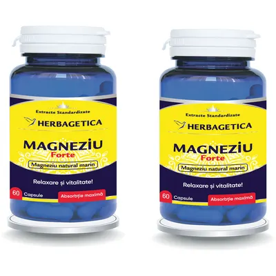 Pachet Magneziu Forte 60cps+60cps (50% reducere la al doilea produs)